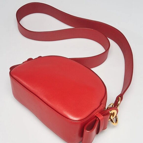 Chloe Red Leather Mini Signature Crossbody Bag - Picture 3 of 11